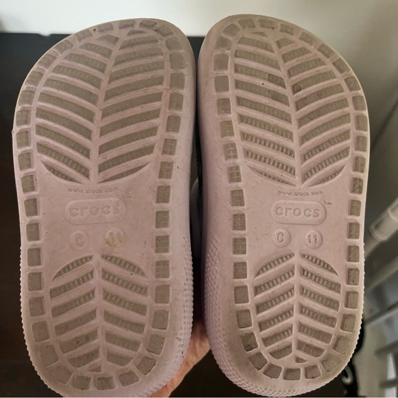 Crocs Crush Clog Purple Chunky Platform Shoes 11C Youth Animal Cheetah - Picture 5 of 5